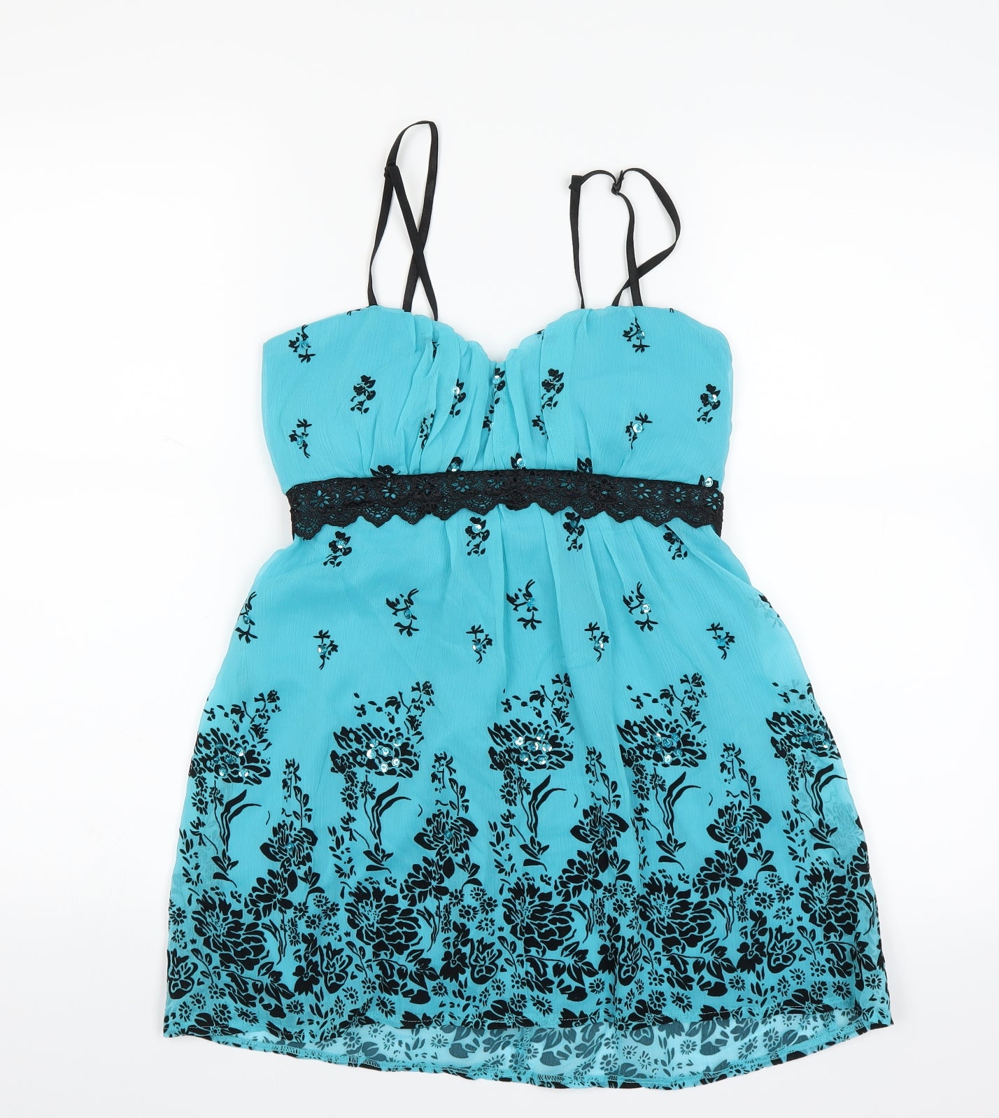 Bay Womens Blue   Basic Blouse Size 8