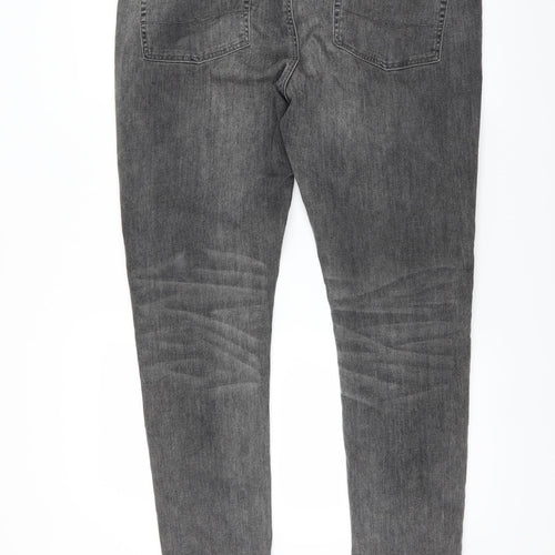ASOS Mens Grey  Denim Straight Jeans Size 38 in L32 in
