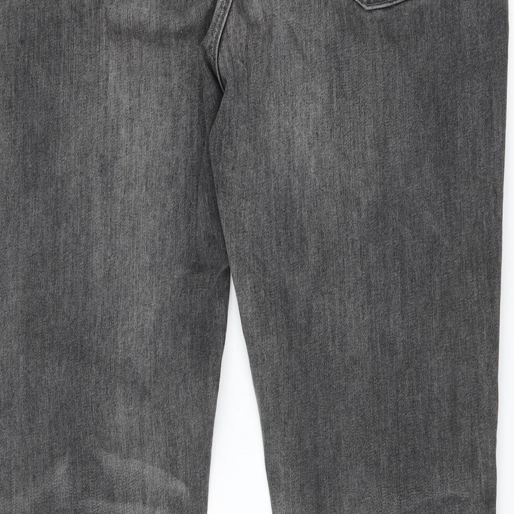 ASOS Mens Grey  Denim Straight Jeans Size 38 in L32 in
