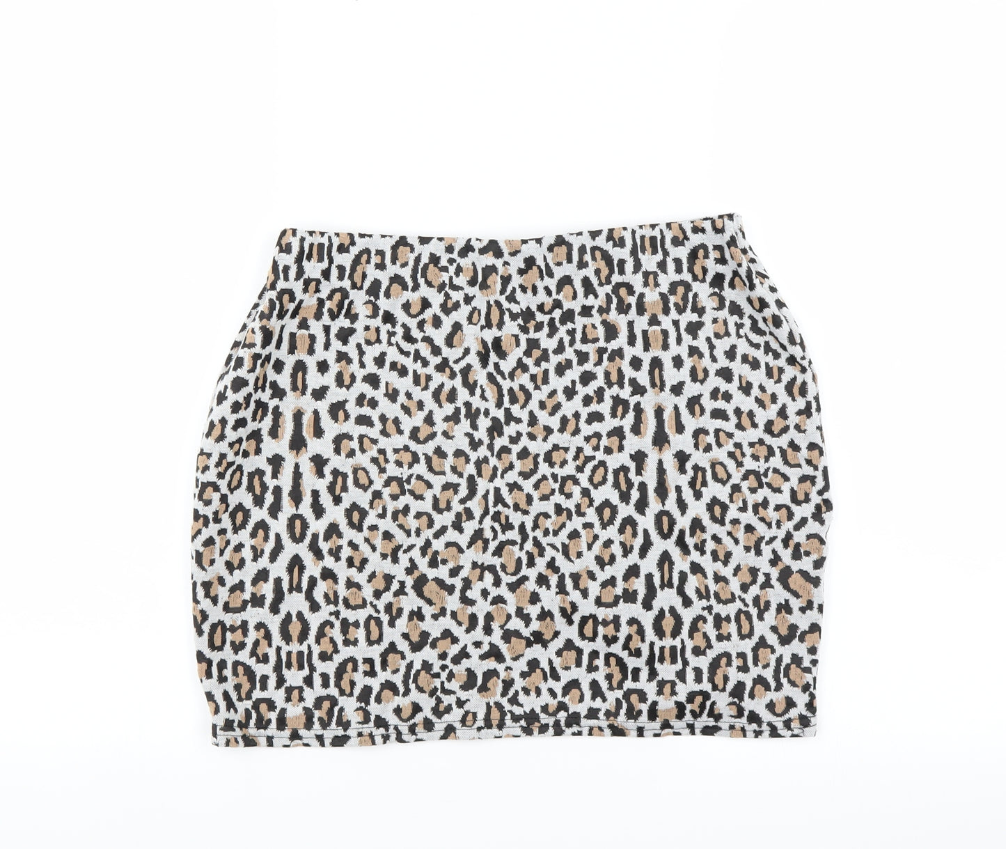 Innocence Womens Grey Animal Print  Mini Skirt Size 12