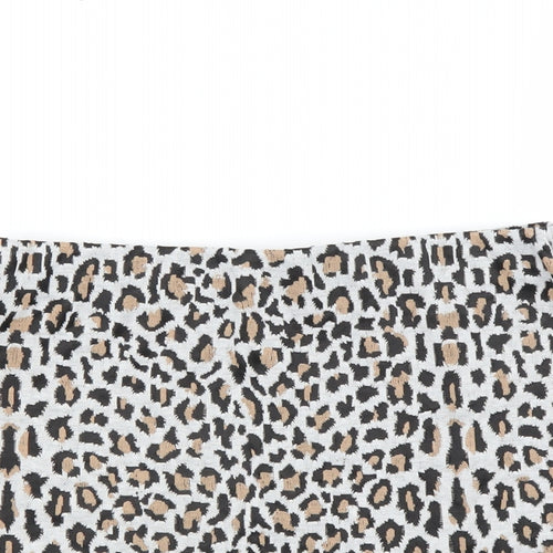 Innocence Womens Grey Animal Print  Mini Skirt Size 12