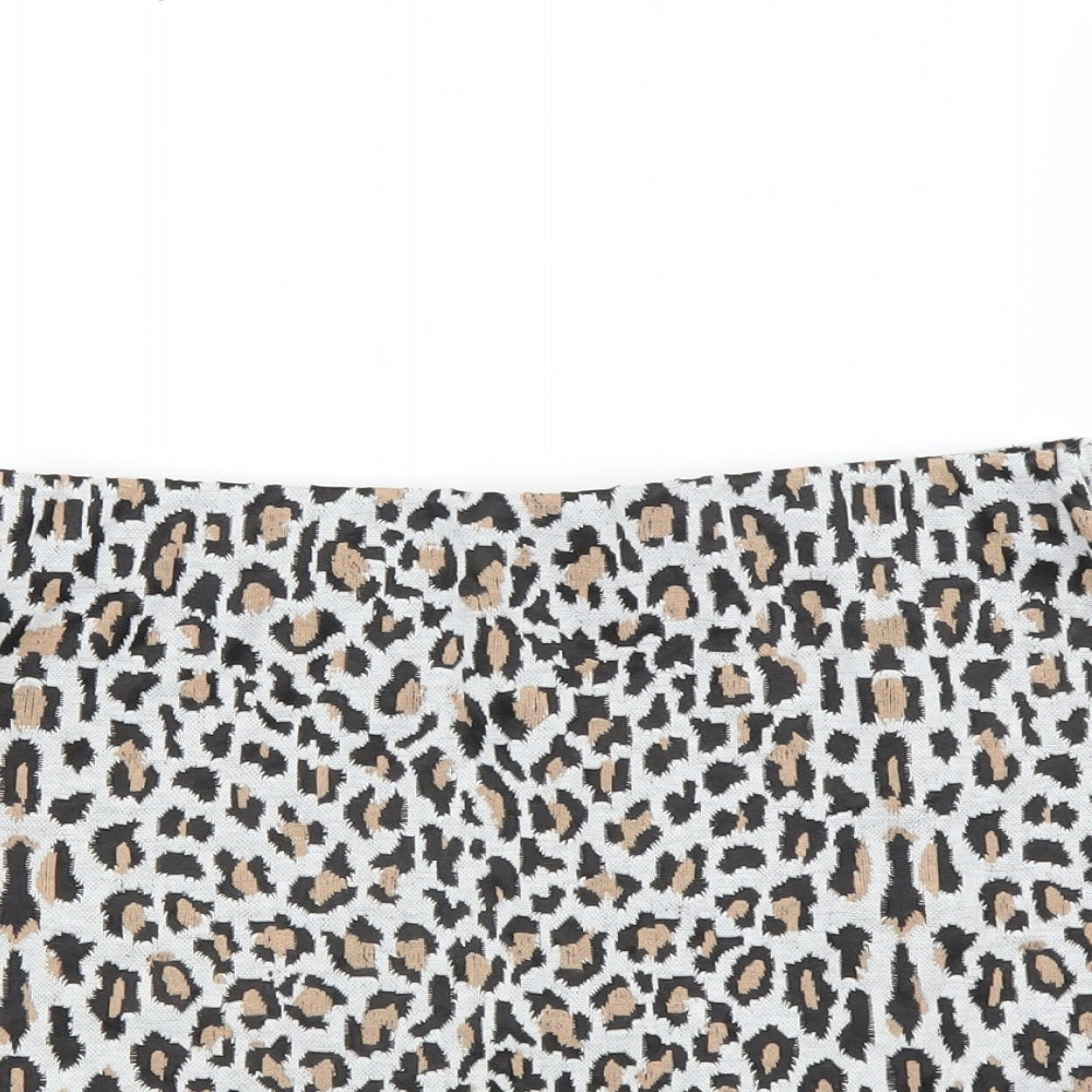 Innocence Womens Grey Animal Print  Mini Skirt Size 12