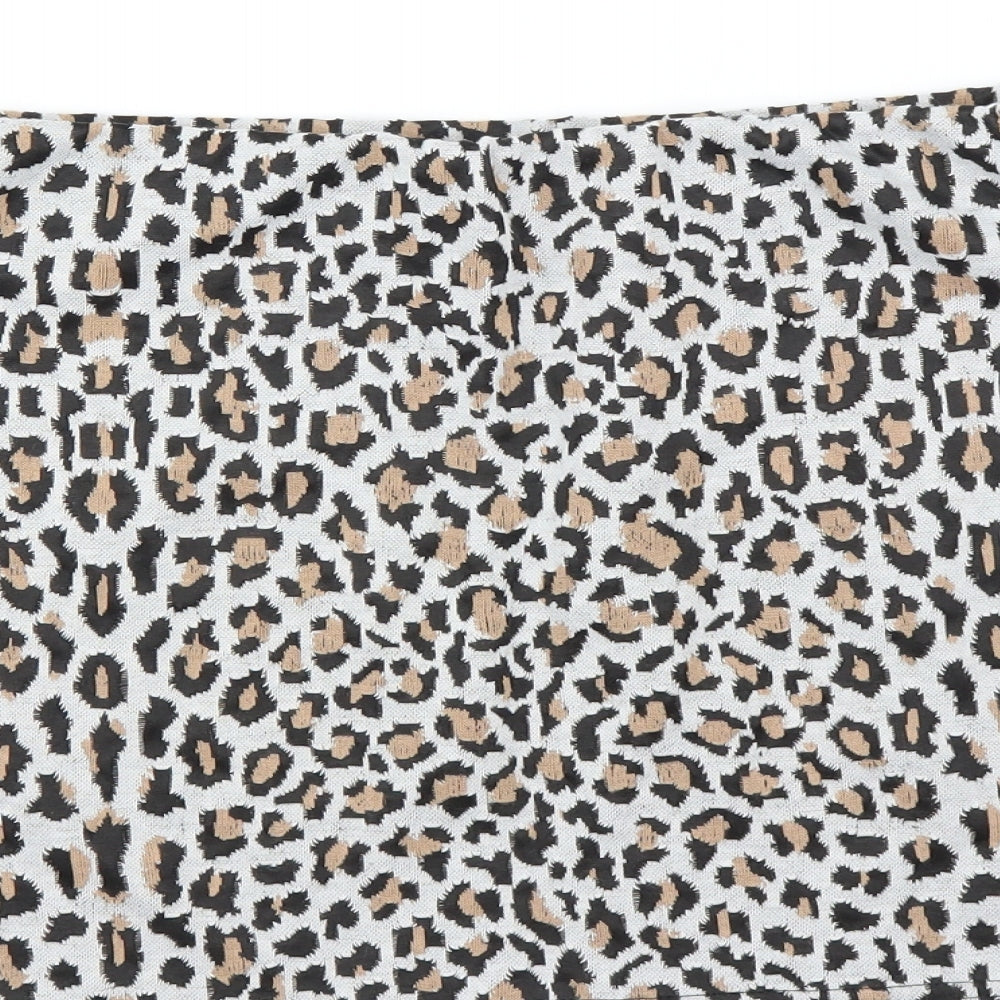 Innocence Womens Grey Animal Print  Mini Skirt Size 12
