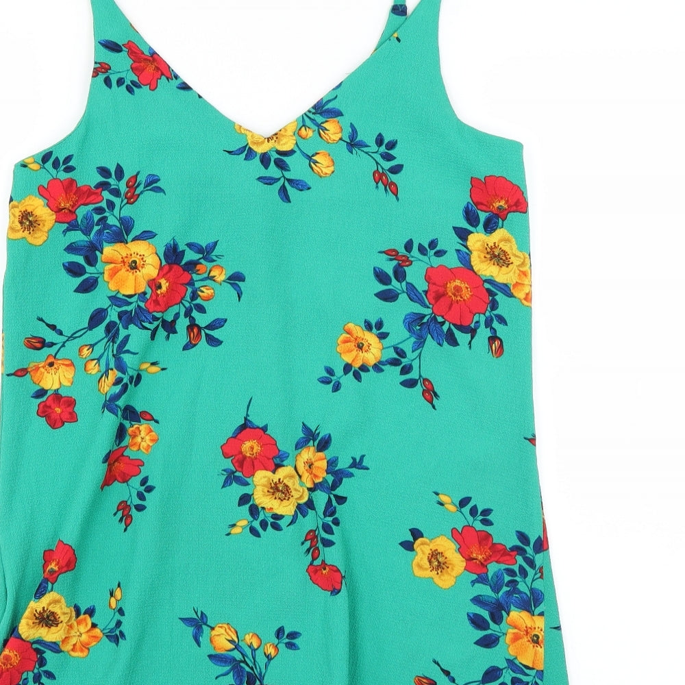 Matalan Womens Green Floral  Camisole Blouse Size 10
