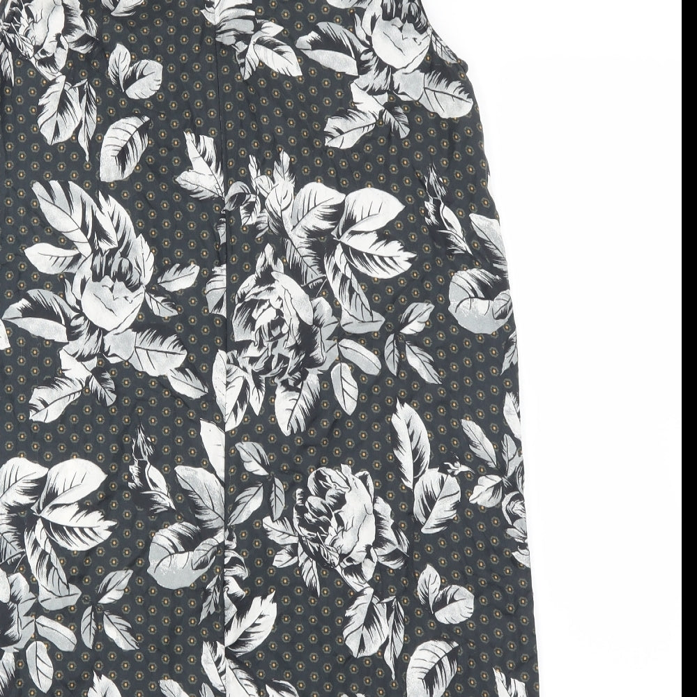 Topshop Womens Grey Floral  Shift  Size 10