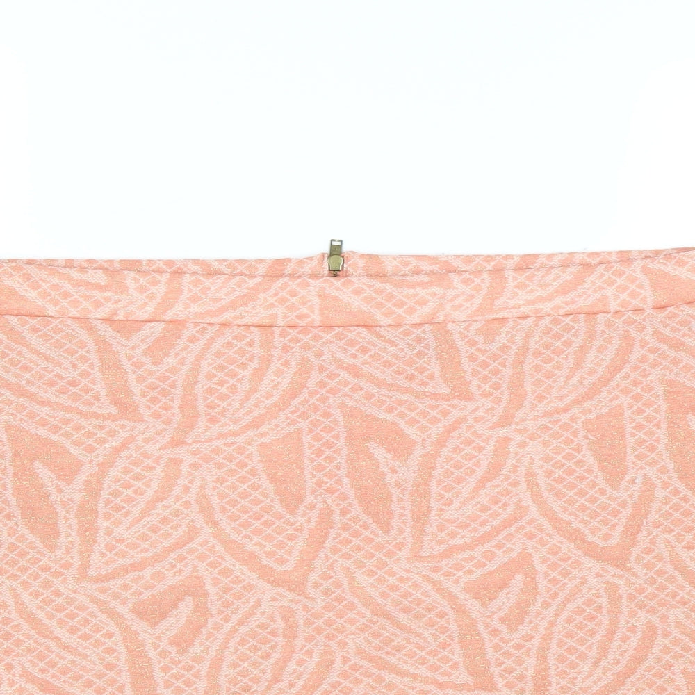 H&M Womens Pink Floral  Mini Skirt Size M