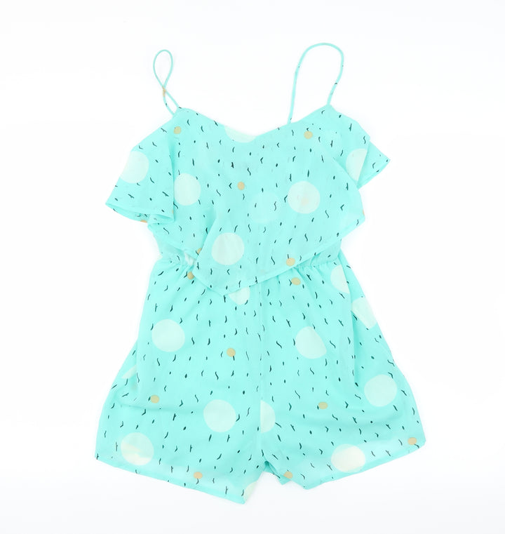 Primark Womens Green Playsuit One-Piece Size 6