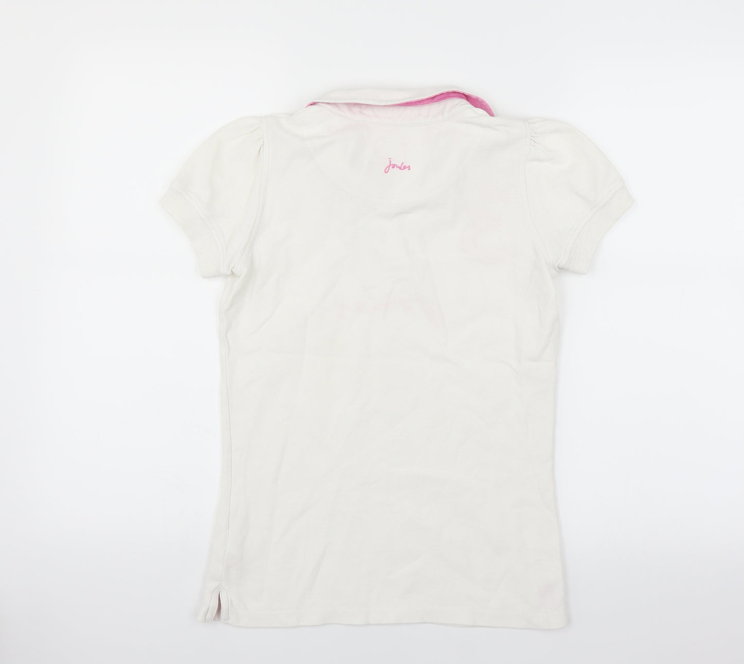 Joules Girls White   Basic Polo Size 11-12 Years