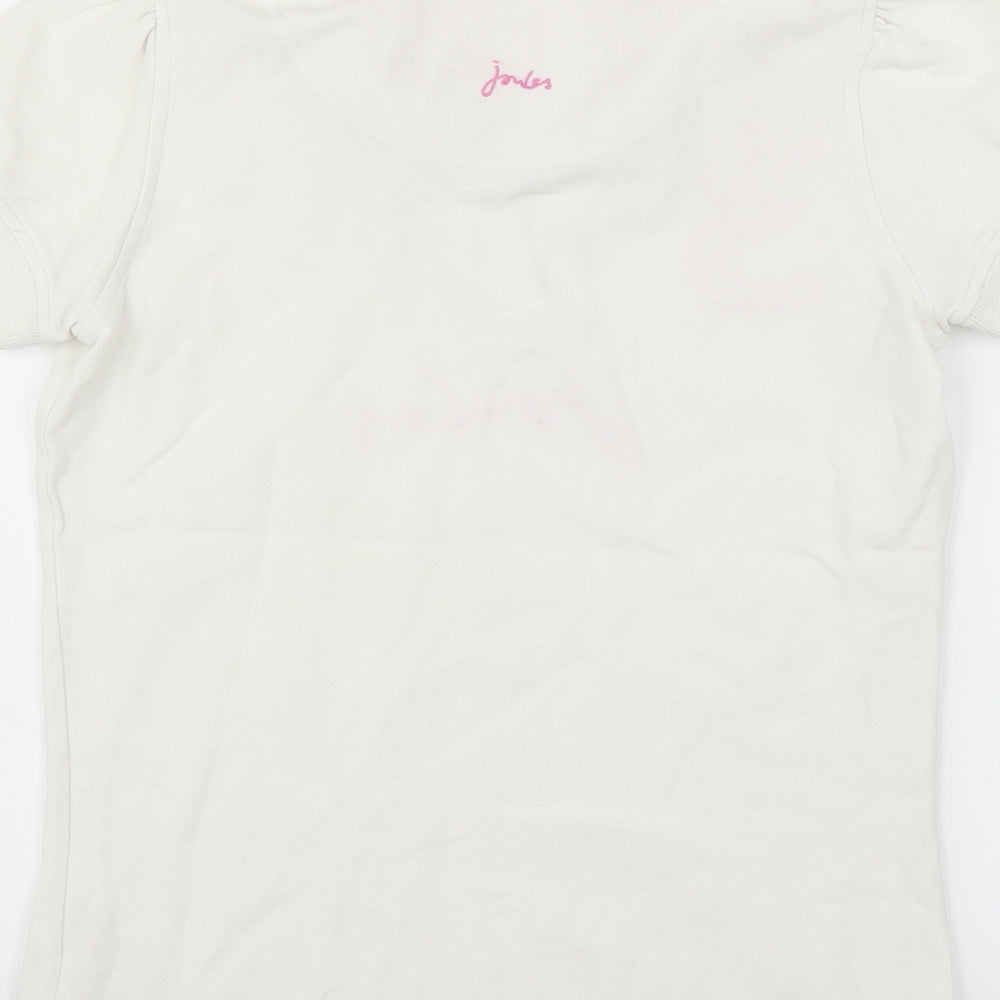 Joules Girls White   Basic Polo Size 11-12 Years