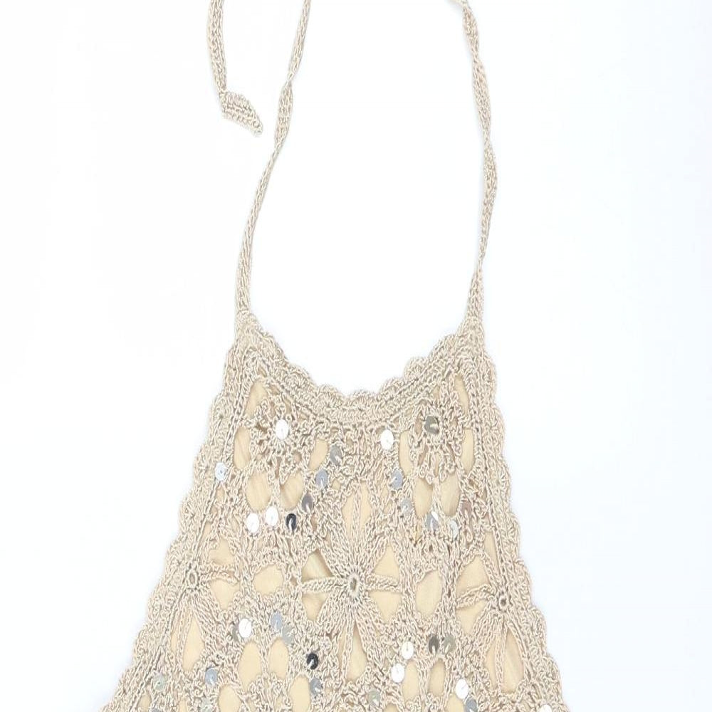 Bay Womens Beige   Basic Blouse Size 10