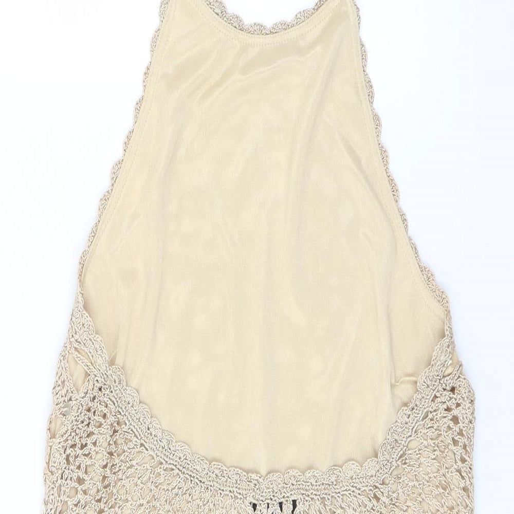 Bay Womens Beige   Basic Blouse Size 10