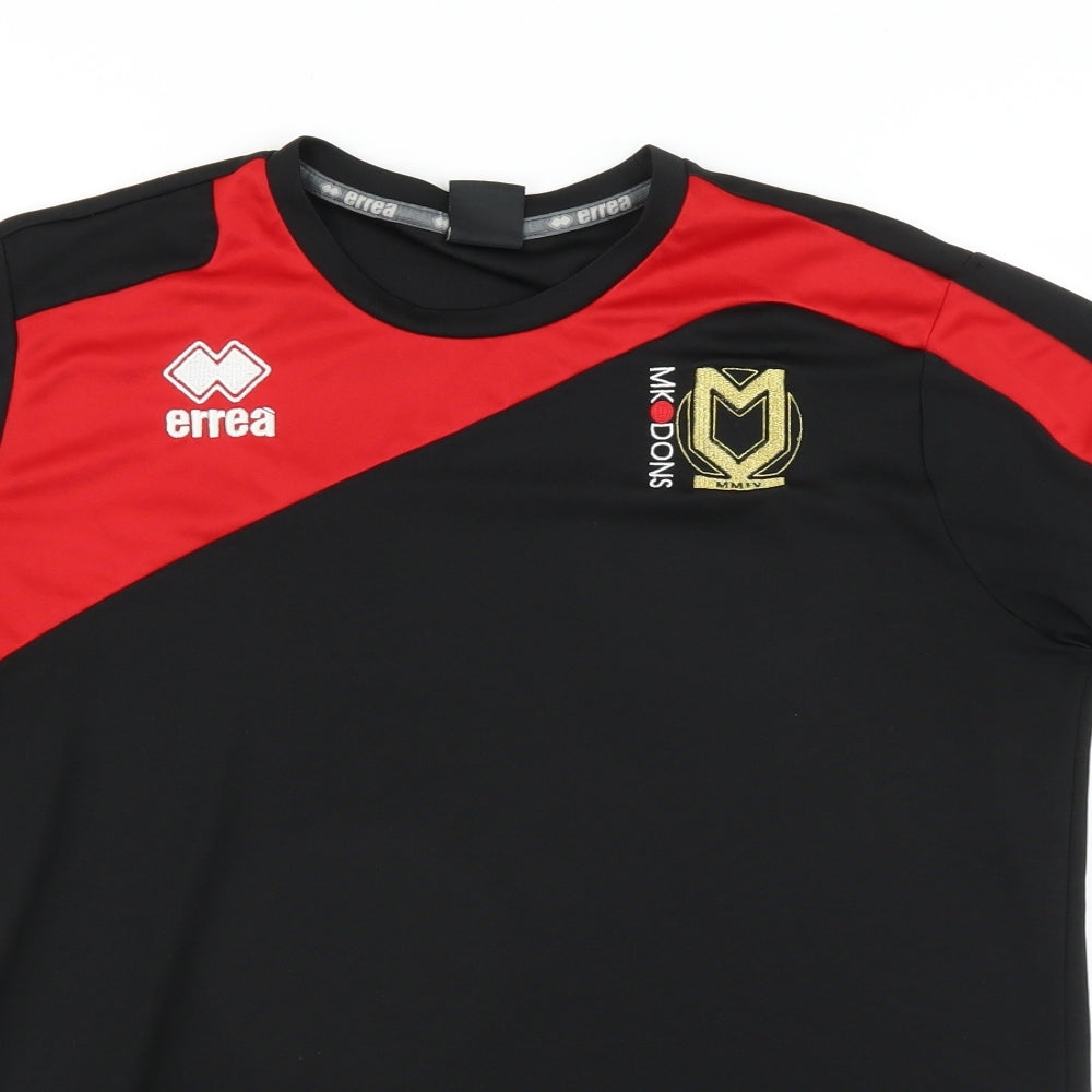 Errea Mens Black   Basic T-Shirt Size M
