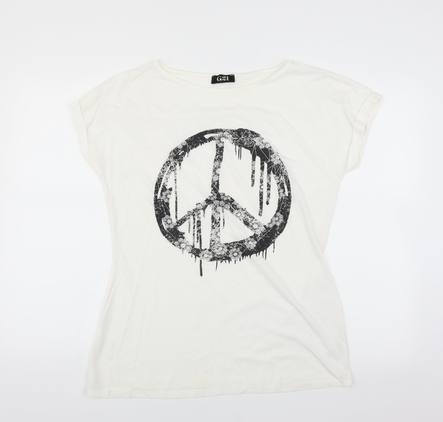 George Womens White   Basic T-Shirt Size 14