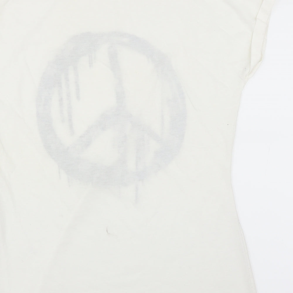 George Womens White   Basic T-Shirt Size 14