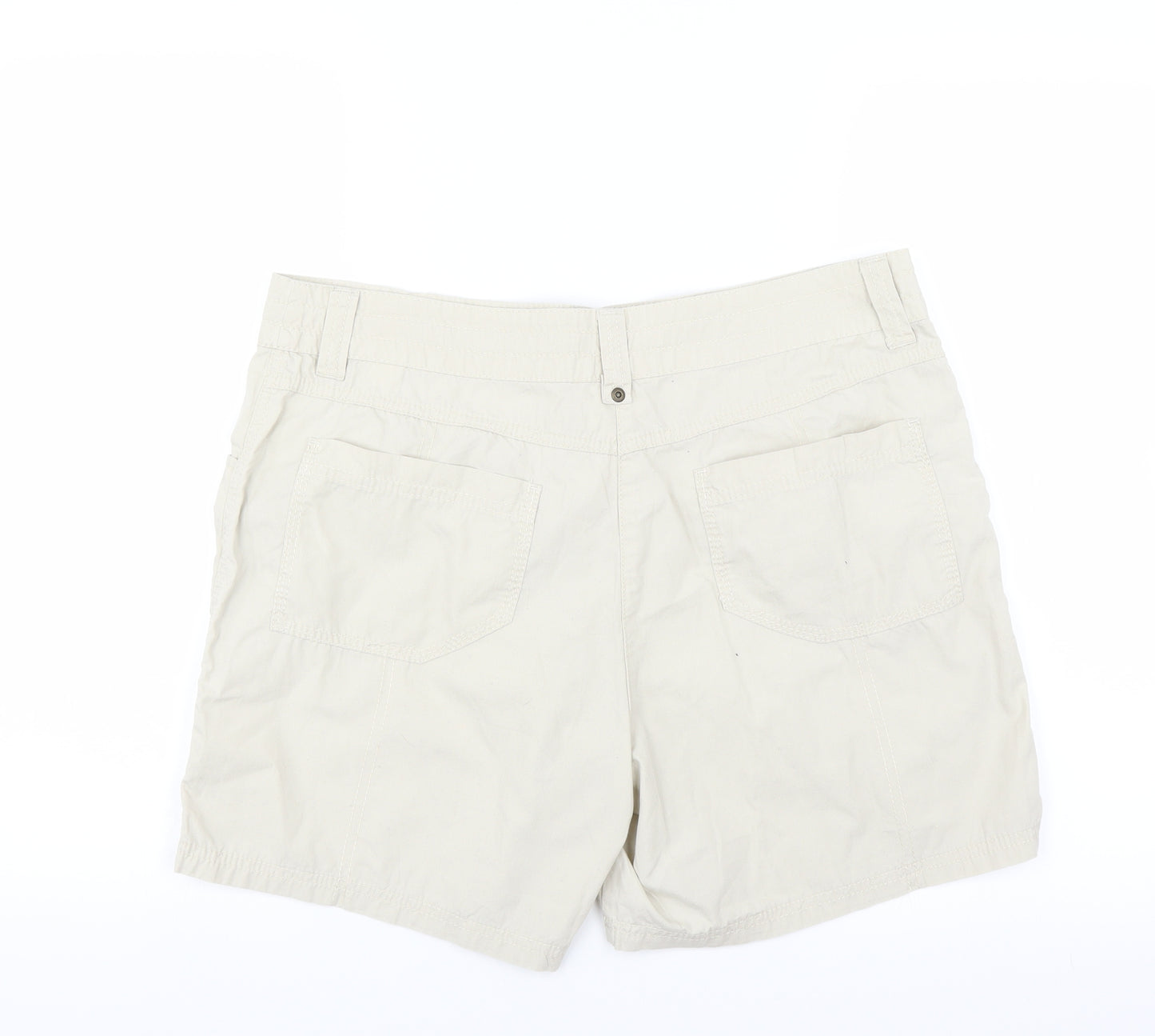 Marks and Spencer Womens Beige   Cargo Shorts Size 14