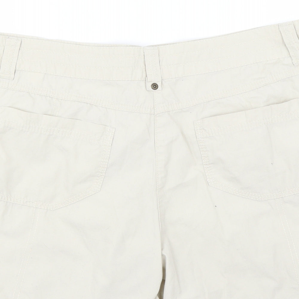 Marks and Spencer Womens Beige   Cargo Shorts Size 14