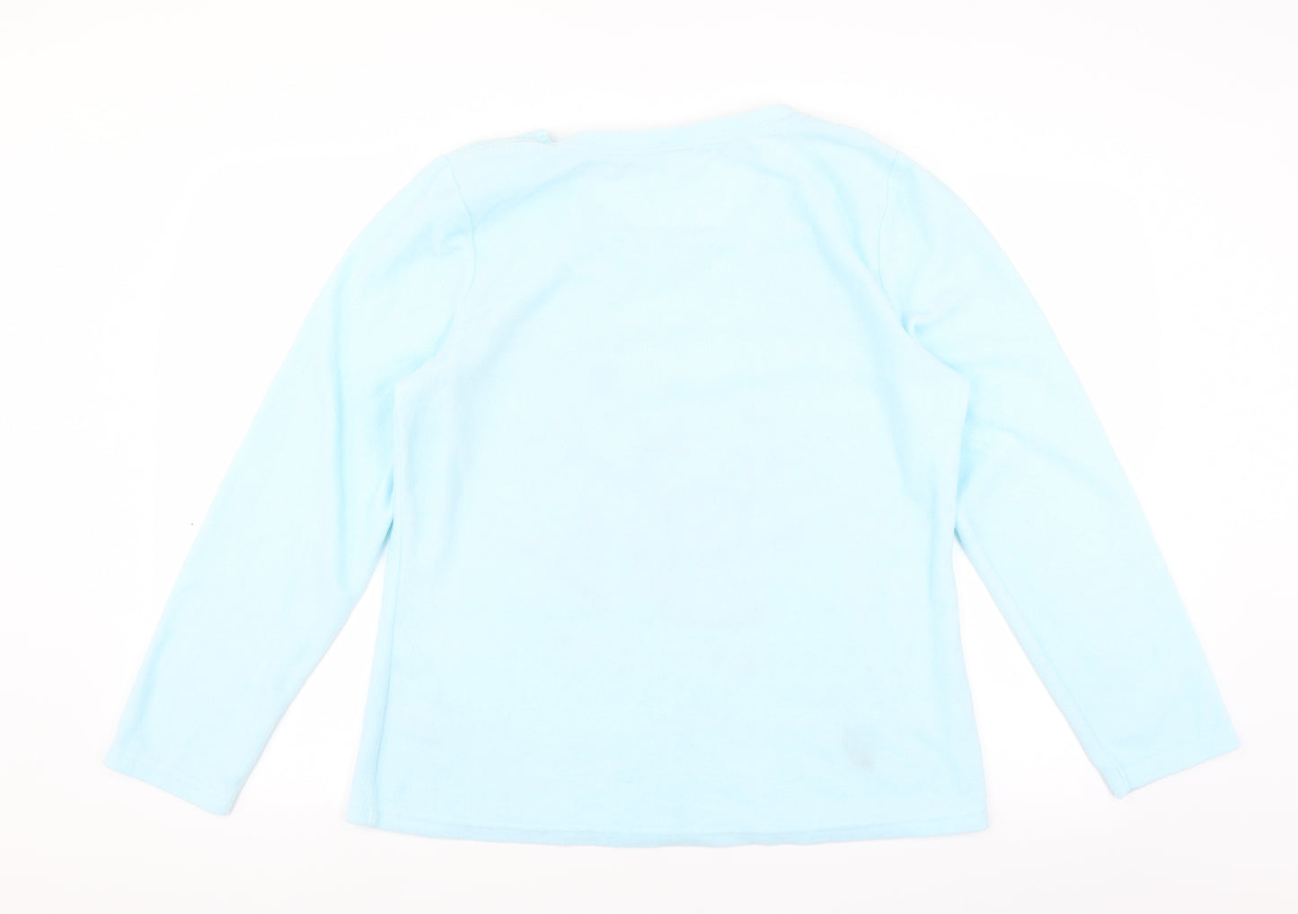 Sainsburys Womens Blue  Fleece Top Pyjama Top Size 16  - me to you