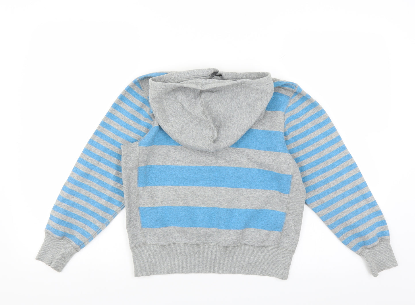Nike Boys Grey Striped  Pullover Hoodie Size S