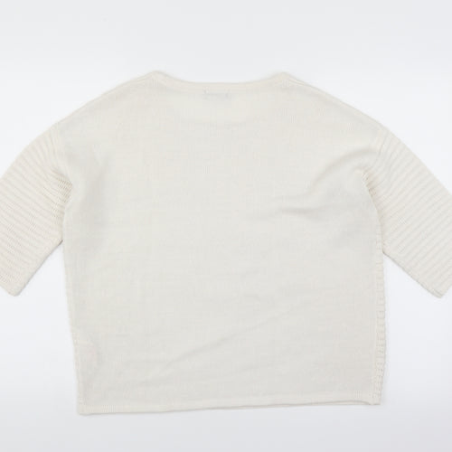 F&F Womens White   Pullover Jumper Size 12