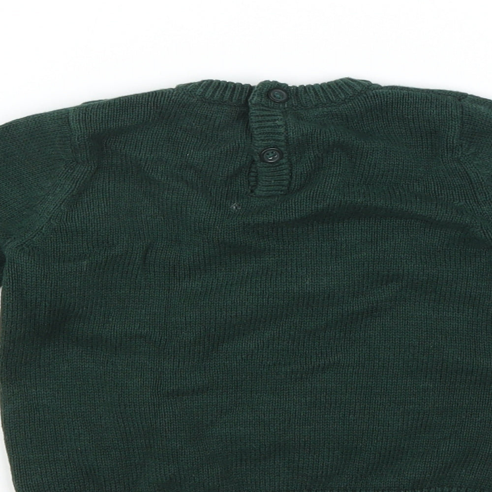 Matalan Boys Green   Pullover Jumper Size 9-12 Months  - BEAR