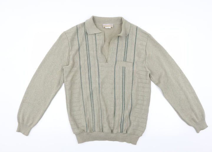 Daxon Mens Green Pullover Jumper