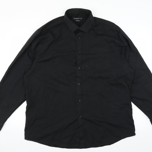 Cedar Wood State Mens Black    Dress Shirt Size 18