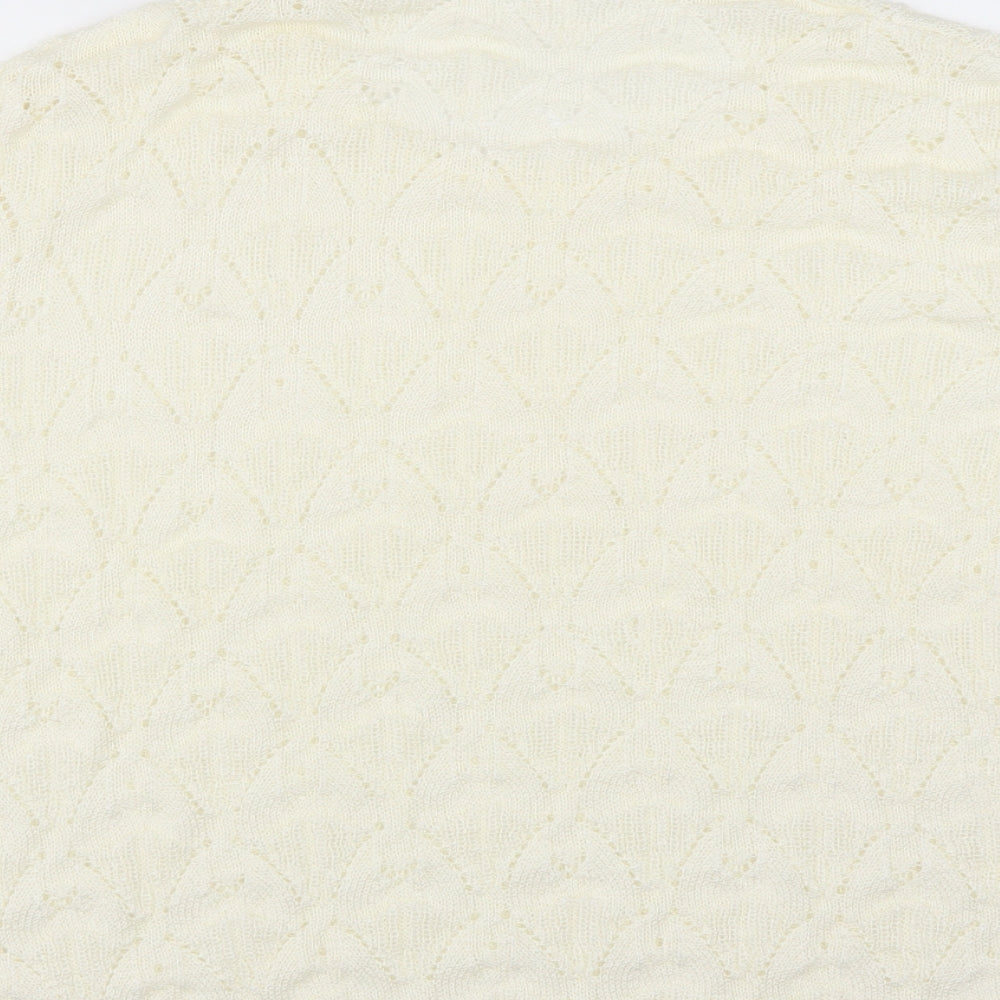 Preworn Womens Ivory   Pullover Jumper Size 18  - crochet detail