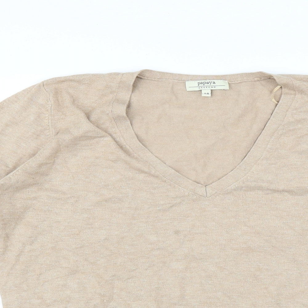 Matalan Womens Beige   Pullover Jumper Size 14
