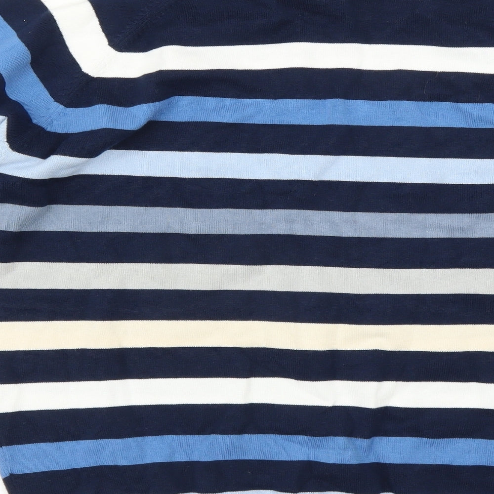 Daniel Reed Mens Blue Striped  Pullover Jumper Size M