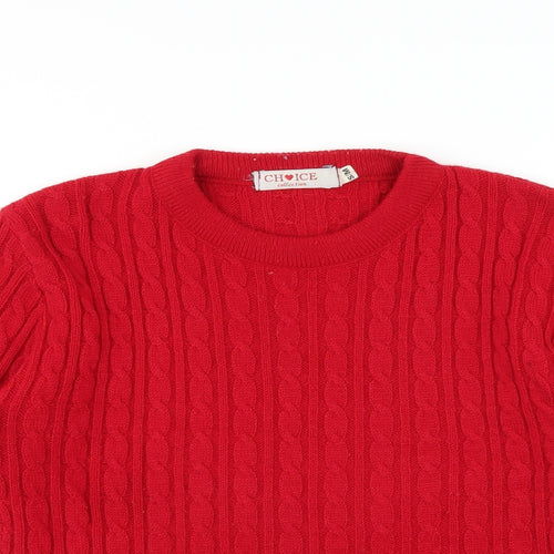 Choice Collection Womens Red   Pullover Jumper Size S