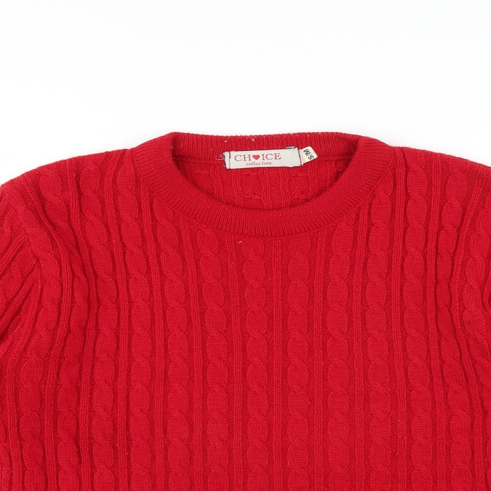 Choice Collection Womens Red   Pullover Jumper Size S