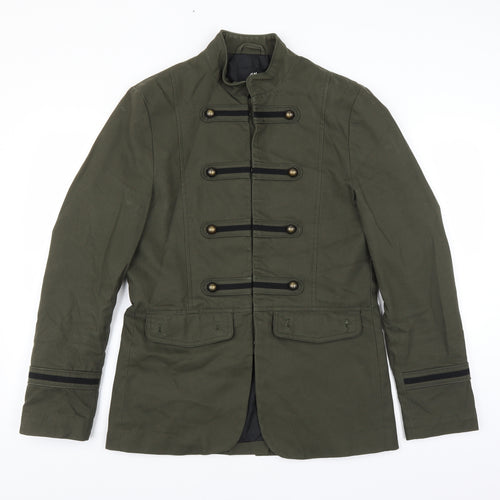 H&M Mens Green   Military Jacket Jacket Size 38