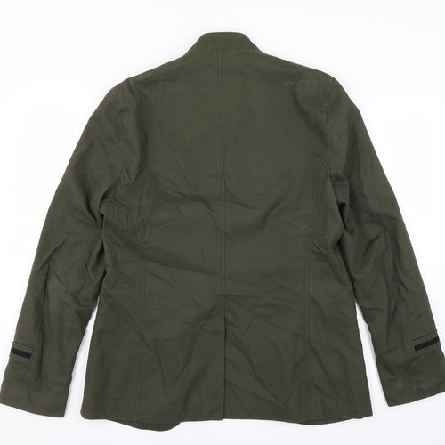 H&M Mens Green   Military Jacket Jacket Size 38