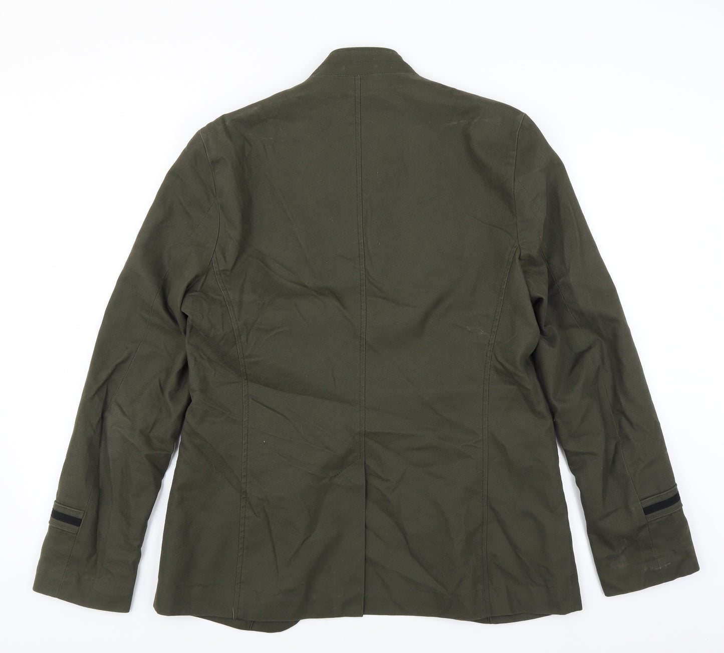 H&M Mens Green   Military Jacket Jacket Size 38