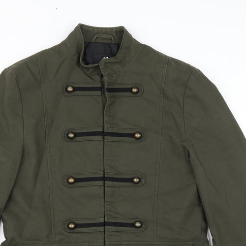 H&M Mens Green   Military Jacket Jacket Size 38