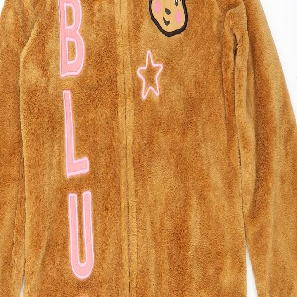 George Girls Brown Solid   One Piece Size 8-9 Years  - pudsey onesie