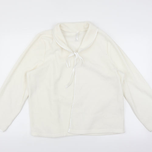 BM Womens White Solid  Top Pyjama Top Size 16
