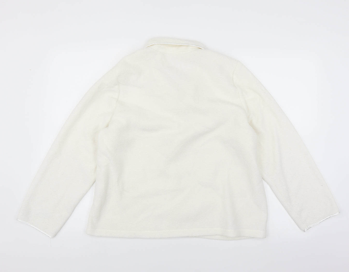 BM Womens White Solid  Top Pyjama Top Size 16