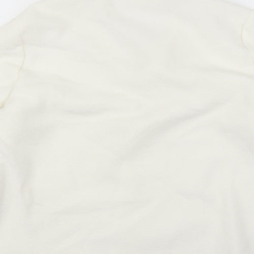 BM Womens White Solid  Top Pyjama Top Size 16