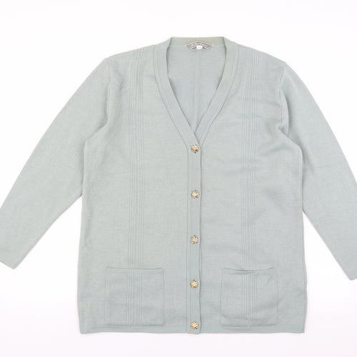 The Pearl Collection Womens Green   Cardigan Jumper Size 14