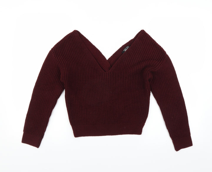 New Look Girls Purple Pullover Jumper Size 10-11 Years