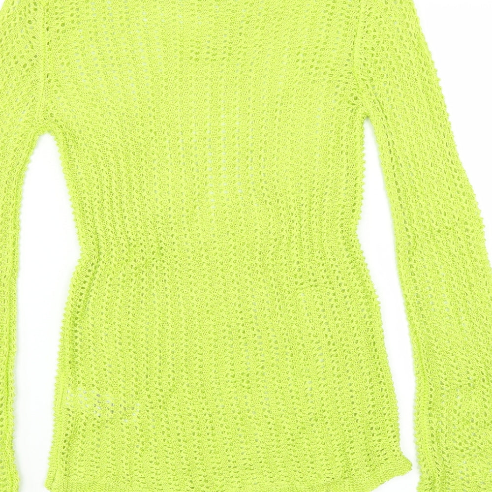 NEXT Womens Green   Pullover Jumper Size 6  - open knit