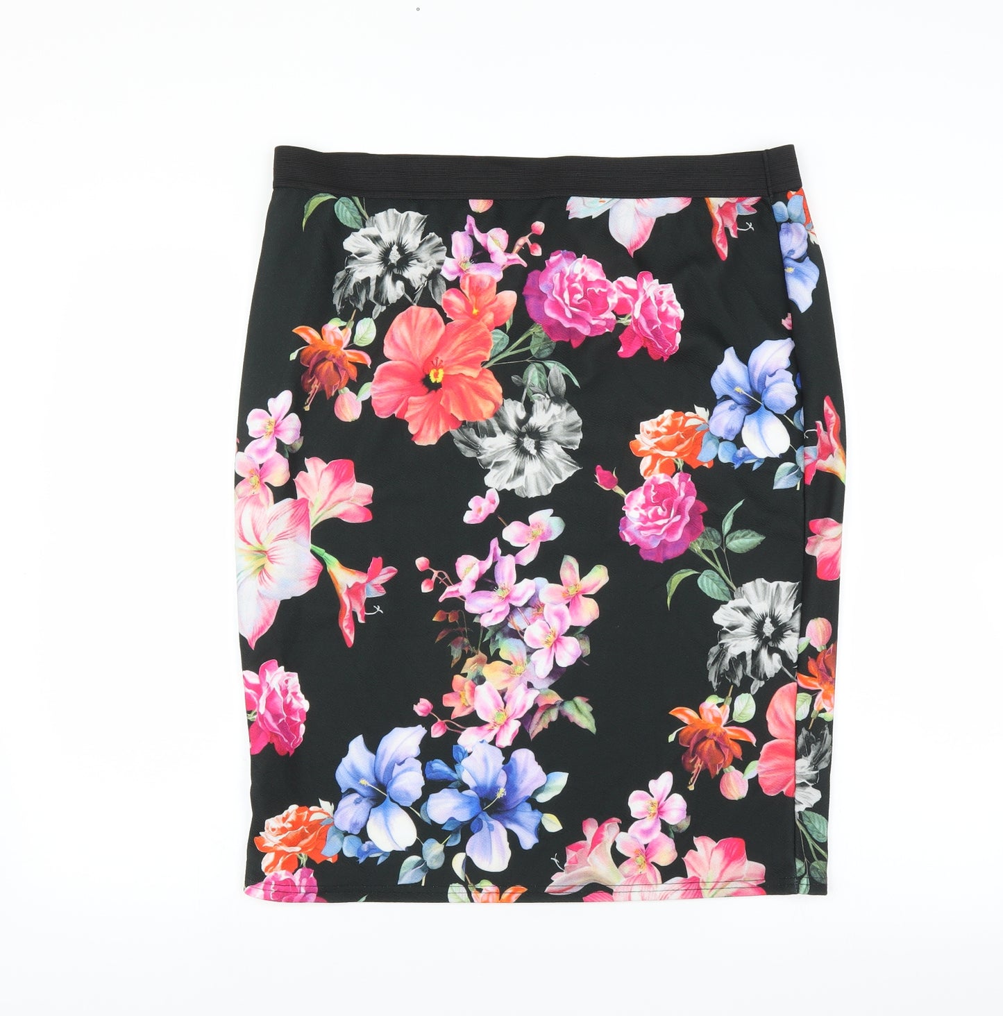 Select Womens Black Floral  Straight & Pencil Skirt Size 18