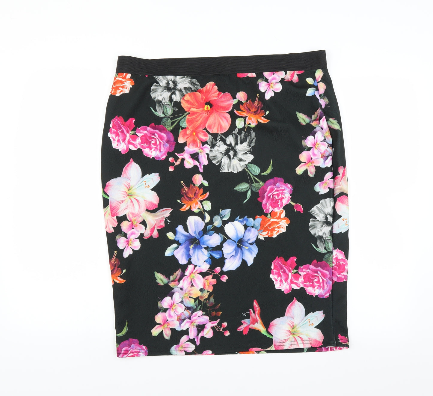 Select Womens Black Floral  Straight & Pencil Skirt Size 18