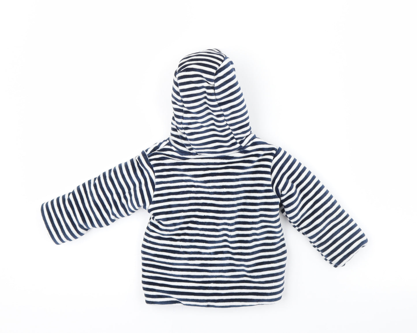 Marks and Spencer Boys Blue Striped  Jacket  Size 3-6 Months