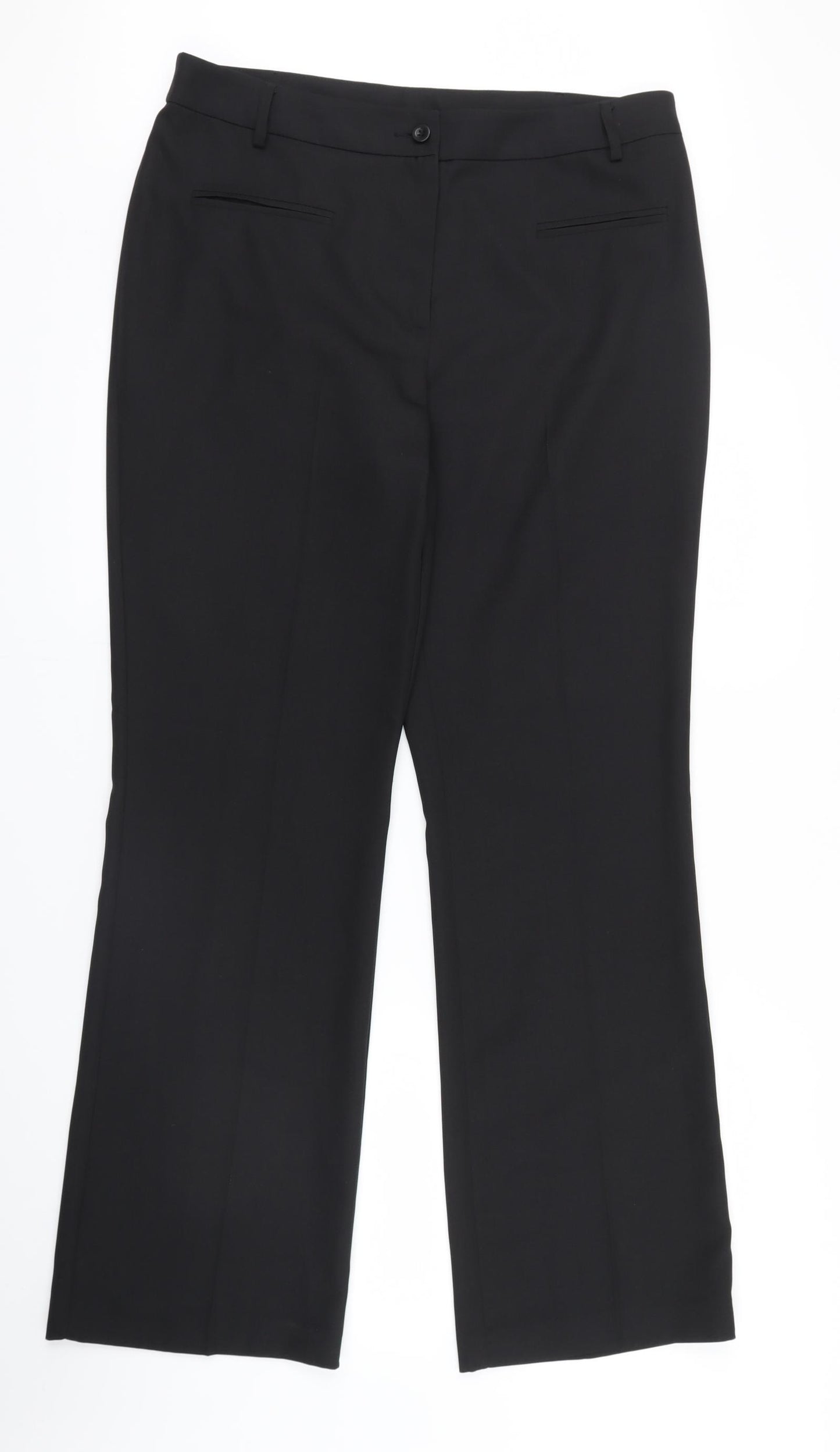 Tu  Womens Black   Trousers  Size 14 L31 in