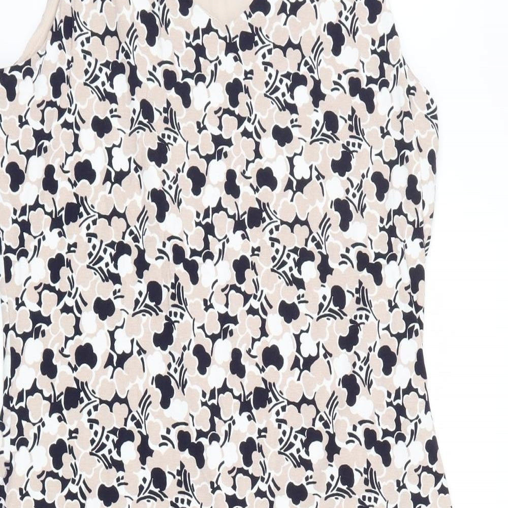 Eastex Womens Beige Geometric  A-Line  Size 14