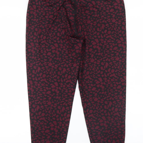 Tu  Womens Purple Geometric  Cropped Leggings Size 14 L22 in