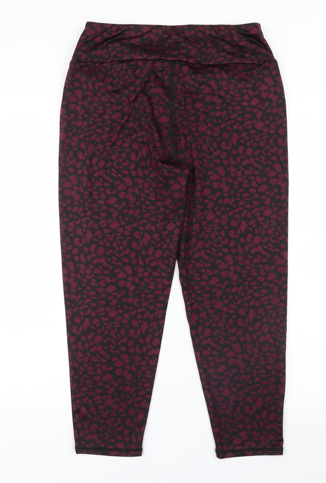 Tu  Womens Purple Geometric  Cropped Leggings Size 14 L22 in