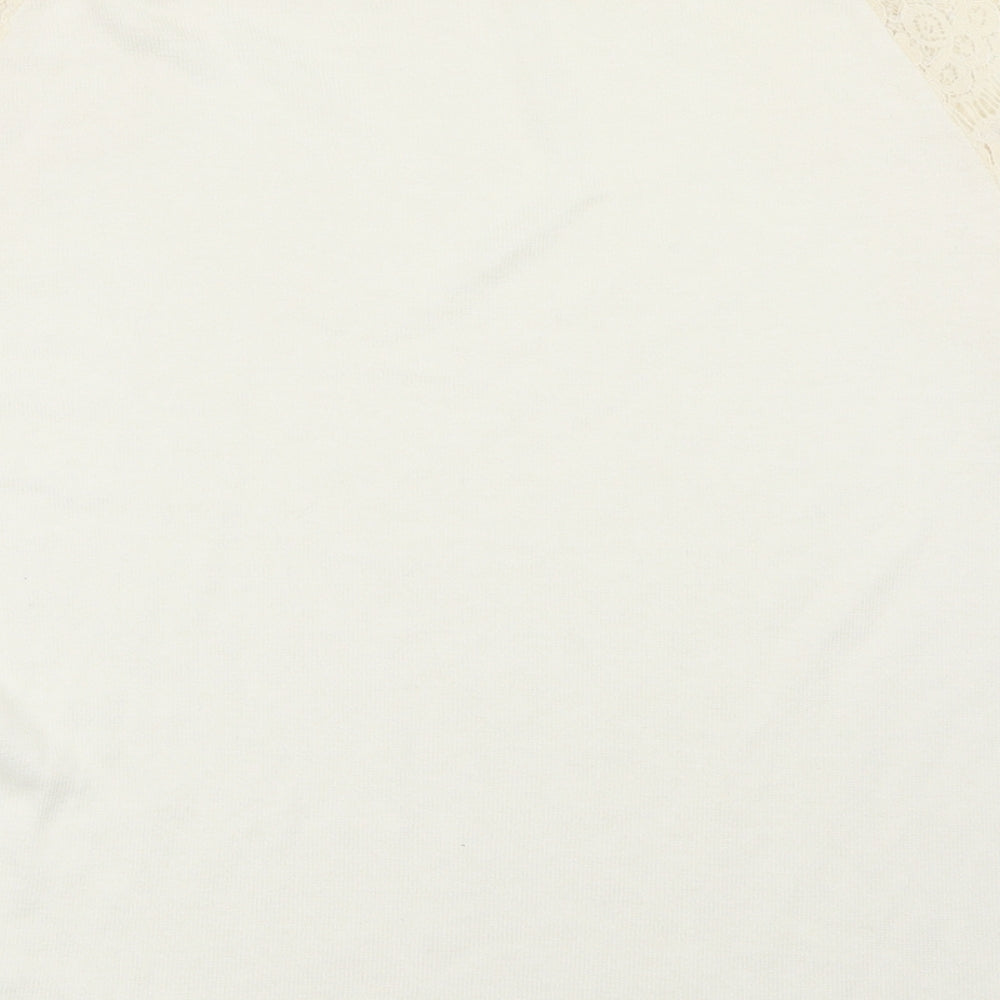 George Womens Ivory  Knit Basic T-Shirt Size 18